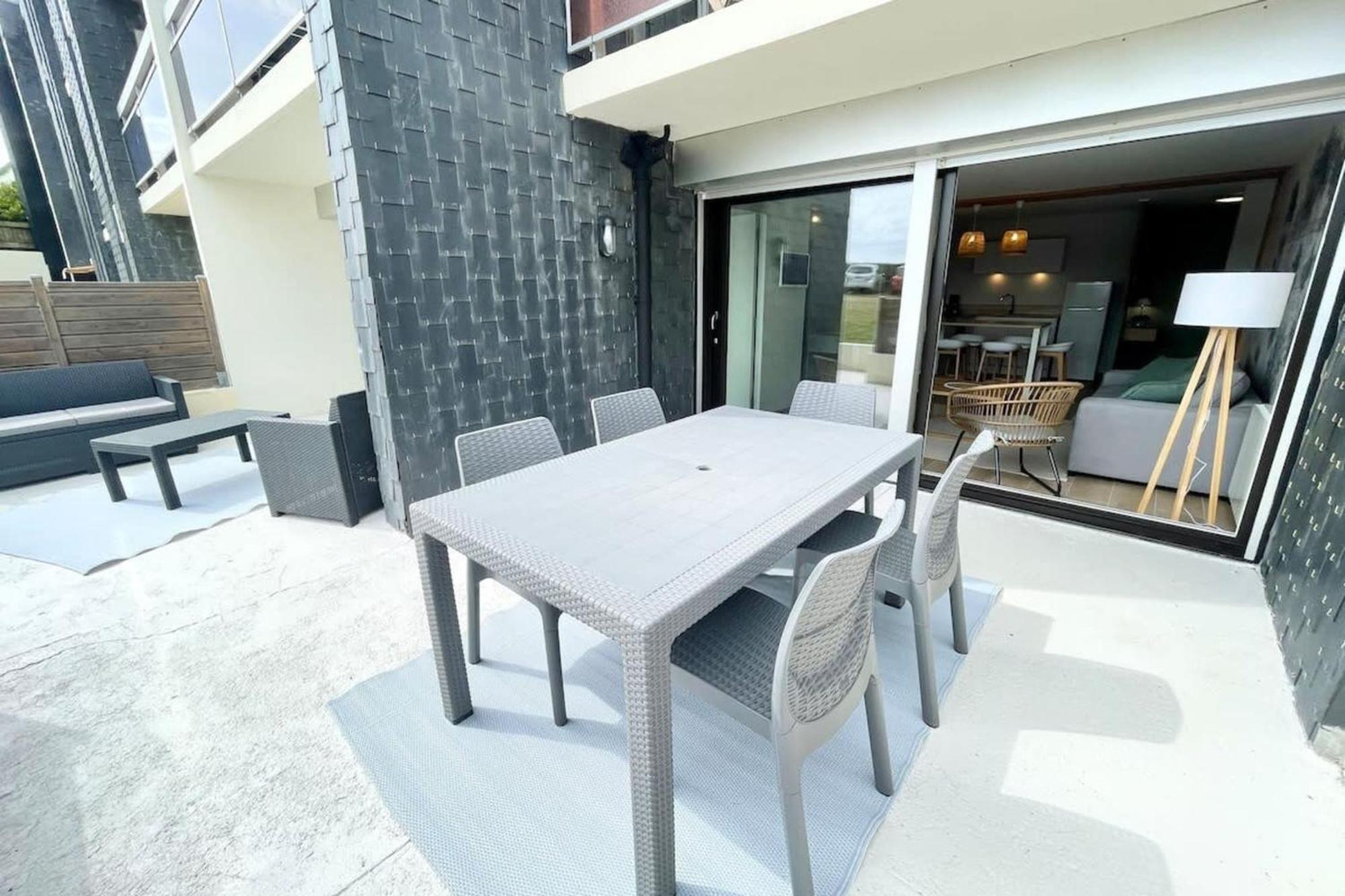 T3 Neuf Archi Cocooning Terrasse Face A La Mer Ploemeur Kültér fotó