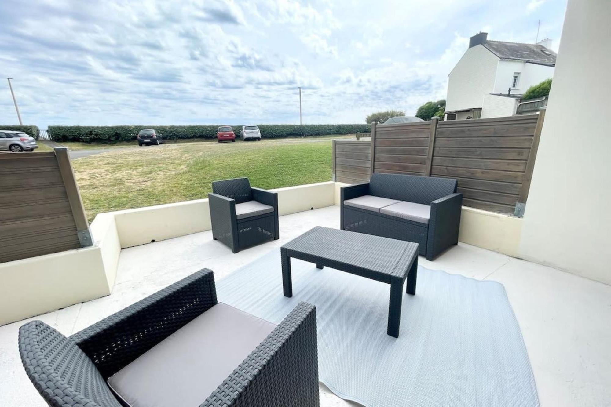 T3 Neuf Archi Cocooning Terrasse Face A La Mer Ploemeur Kültér fotó