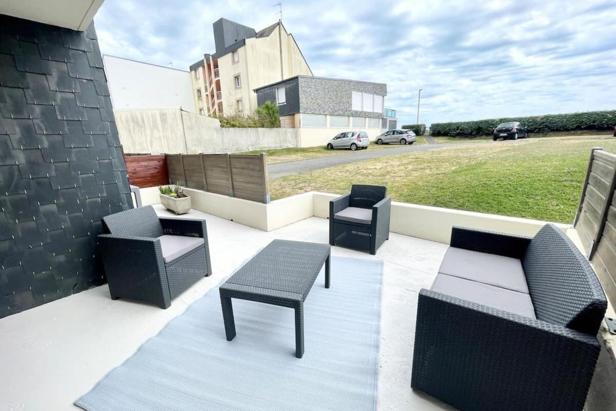 T3 Neuf Archi Cocooning Terrasse Face A La Mer Ploemeur Kültér fotó