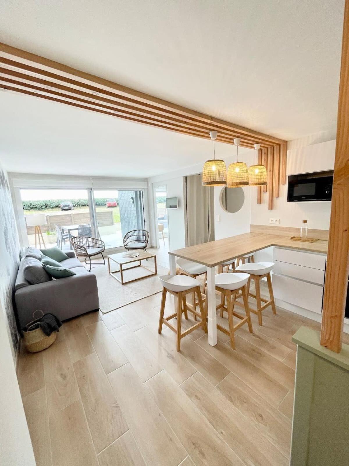 T3 Neuf Archi Cocooning Terrasse Face A La Mer Ploemeur Kültér fotó